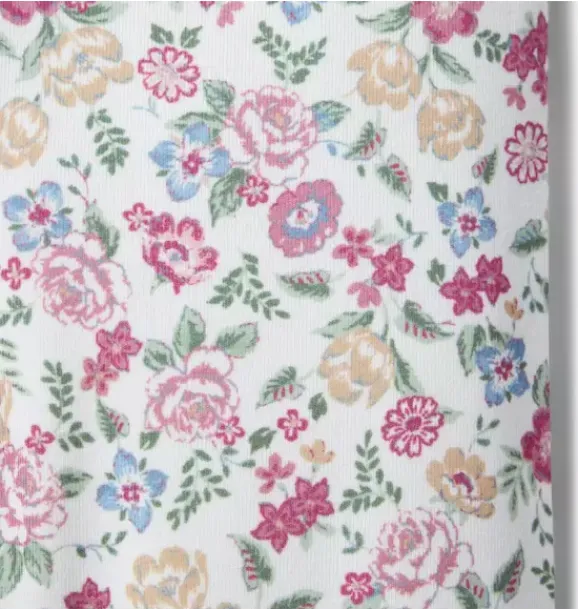 Janie and Jack Leggings|Matching Sets-The Adventure Legging seashell ecru ditsy floral