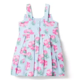Janie and Jack Dresses-The Blossom Bow Dress light blue floral