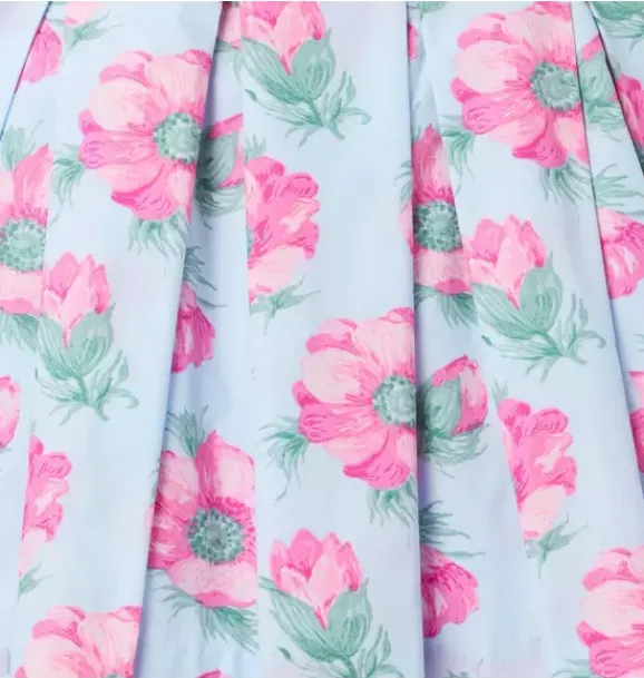 Janie and Jack Dresses-The Blossom Bow Dress light blue floral
