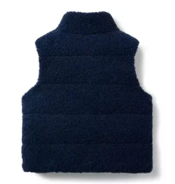 Janie and Jack Blazers & Vests|Jackets & Coats-The Boucle Puffer Vest merchant marine