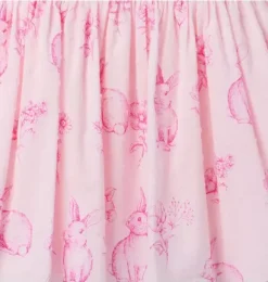 Janie and Jack Dresses-The Bunny Bouquet Dress pale pink bunny floral