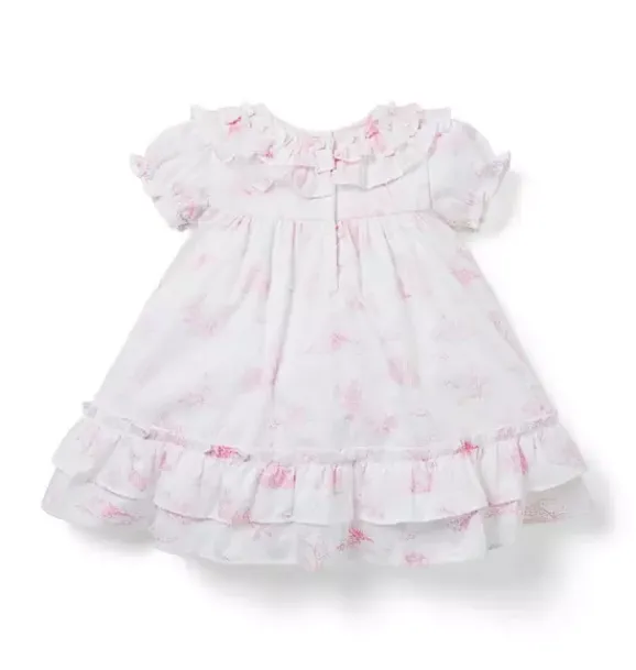 Janie and Jack Dresses-The Bunny Toile Baby Dress white bunny toile