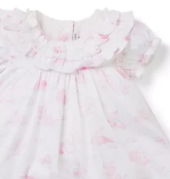 Janie and Jack Dresses-The Bunny Toile Baby Dress white bunny toile