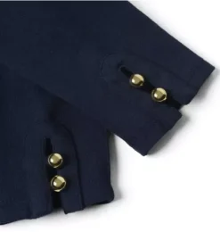 Janie and Jack Pants-The Button Cuff Ponte Pant merchant marine