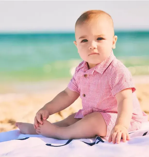 Janie and Jack Sets-The Cabana Matching Baby Set cherry stripe