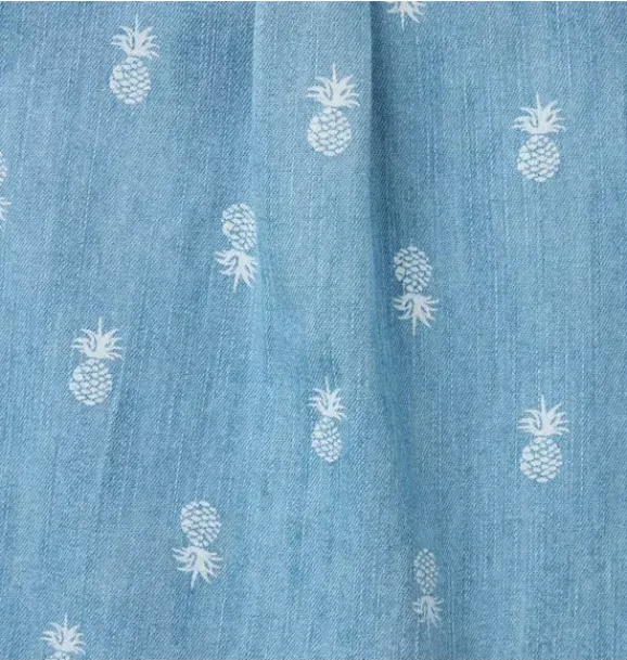 Janie and Jack Sets-The Cabana Matching Baby Set light wash pineapple