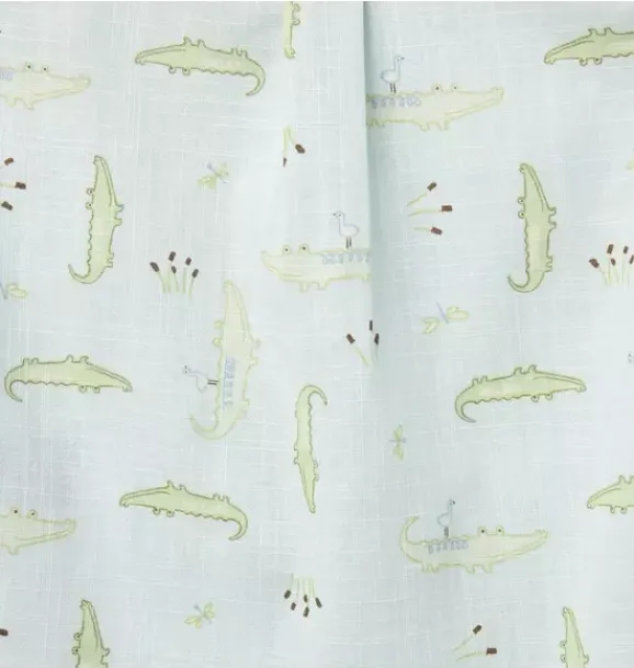 Janie and Jack Online Exclusives|Sets-The Cabana Matching Baby Set ice blue alligator