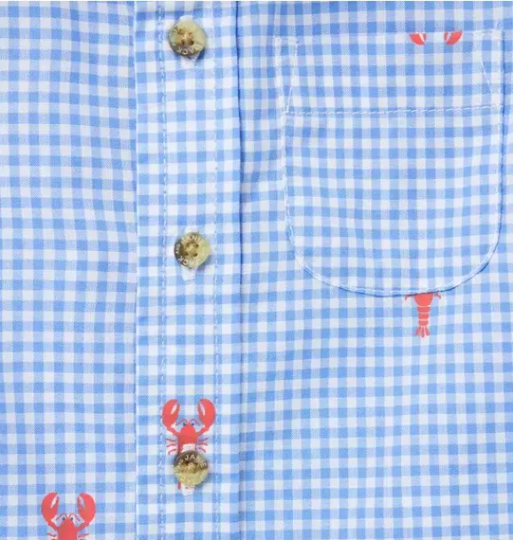 Janie and Jack Sets-The Cabana Matching Baby Set soft blue gingham