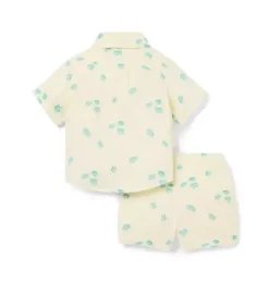 Janie and Jack Sets-The Cabana Matching Baby Set freshwater pearl sea turtle