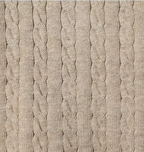 Janie and Jack Sweaters & Sweatshirts-The Cable Knit Polo Cardigan sandy beige heather