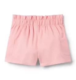 Janie and Jack Skirts & Shorts-The Cargo Paperbag Waist Short dainty pink