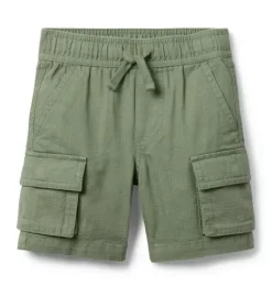 Janie and Jack Shorts-The Cargo Pull-On Short seaweed green