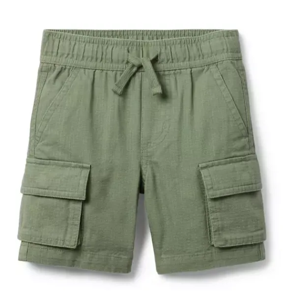 Janie and Jack Shorts-The Cargo Pull-On Short seaweed green