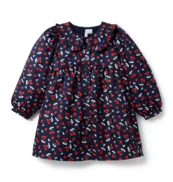 Janie and Jack Dresses-The Cherry Collared Dress merchant marine cherry