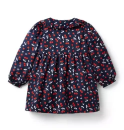 Janie and Jack Dresses-The Cherry Collared Dress merchant marine cherry