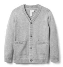 Janie and Jack Sweaters & Sweatshirts-The Classic Cardigan classic grey heather