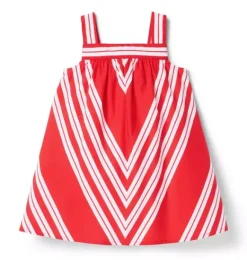 Janie and Jack Dresses-The Classic Chevron Dress cherry stripe