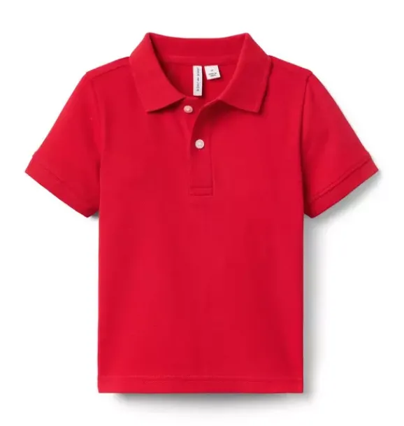 Janie and Jack Polos-The Classic Pique Polo bradbury red