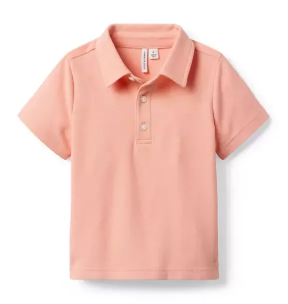 Janie and Jack Polos-The Classic Pique Polo rosy coral