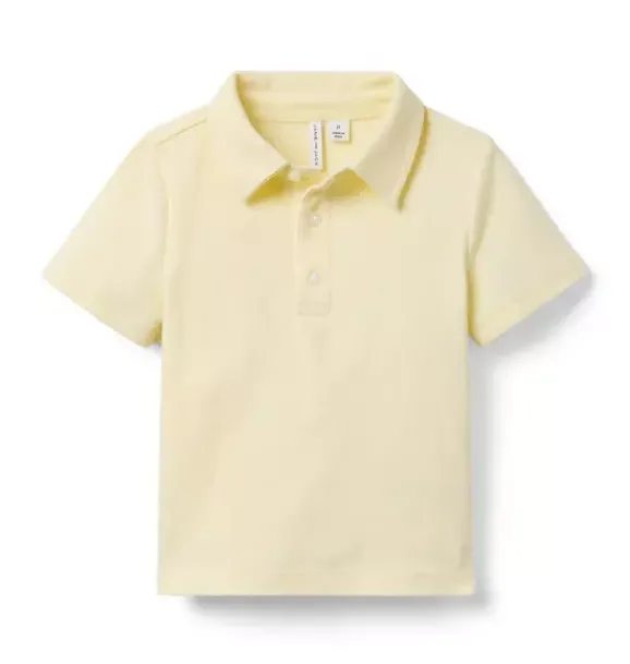 Janie and Jack Polos-The Classic Pique Polo buttermilk