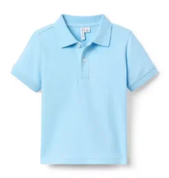 Janie and Jack Polos-The Classic Pique Polo blue skies