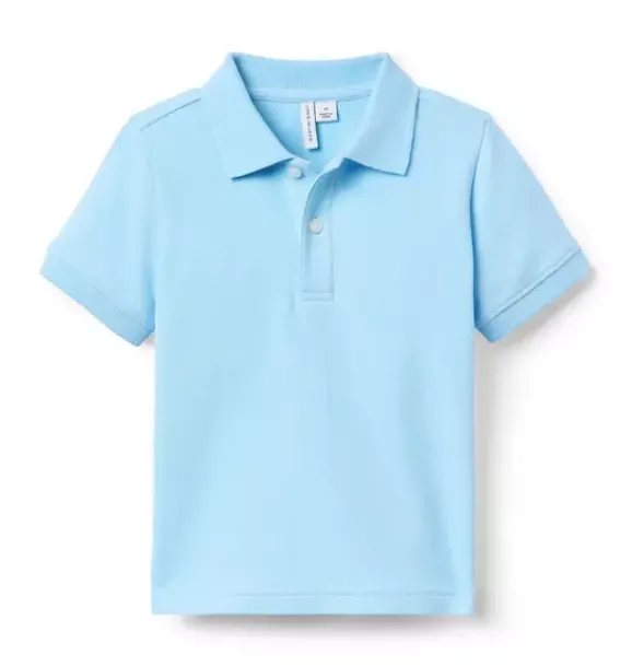 Janie and Jack Polos-The Classic Pique Polo blue skies