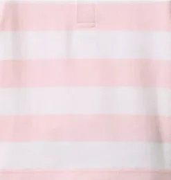 Janie and Jack Polos-The Classic Striped Pique Polo strawberry milk stripe