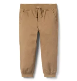 Janie and Jack Pants-The Classic Twill Jogger elm tree brown