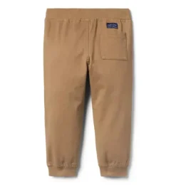 Janie and Jack Pants-The Classic Twill Jogger elm tree brown