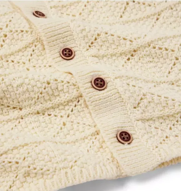 Janie and Jack Sets-The Crochet Cabana Matching Baby Set freshwater pearl