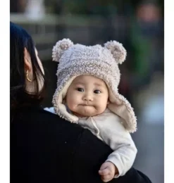 Janie and Jack Baby Accessories|Kids Accessories-The Cub Hat - Teddy oatmeal