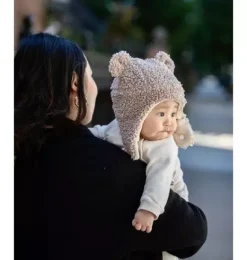 Janie and Jack Baby Accessories|Kids Accessories-The Cub Hat - Teddy oatmeal