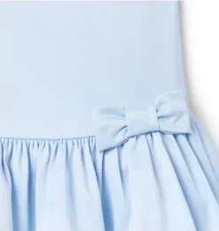 Janie and Jack Dresses-The Dropwaist Debut Dress sunshower blue