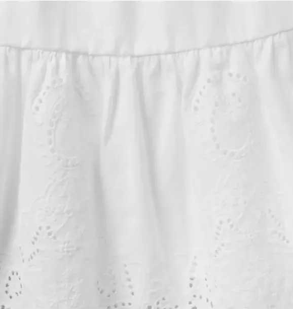 Janie and Jack Dresses-The Embroidered Floral Hem Dress white