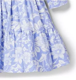 Janie and Jack Dresses-The Everyday 3/4 Sleeve Dress periwinkle floral