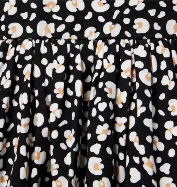 Janie and Jack Dresses-The Everyday 3/4 Sleeve Dress jj black leopard