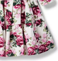Janie and Jack Dresses-The Everyday 3/4 Sleeve Dress ivory floral