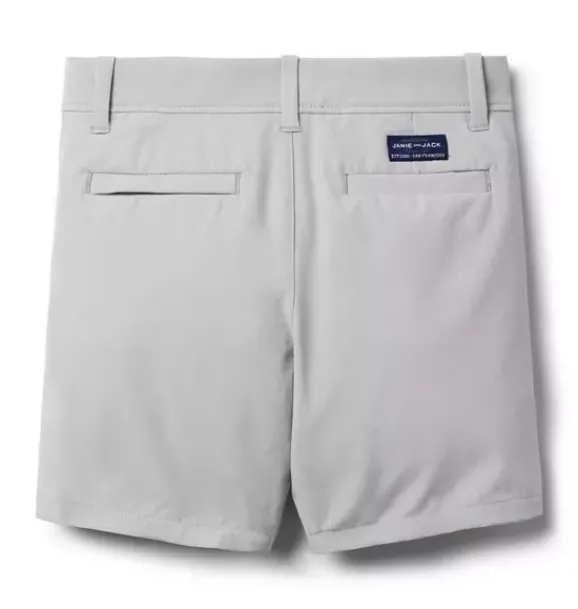Janie and Jack Shorts-The Everywhere Quick Dry Short silver grey