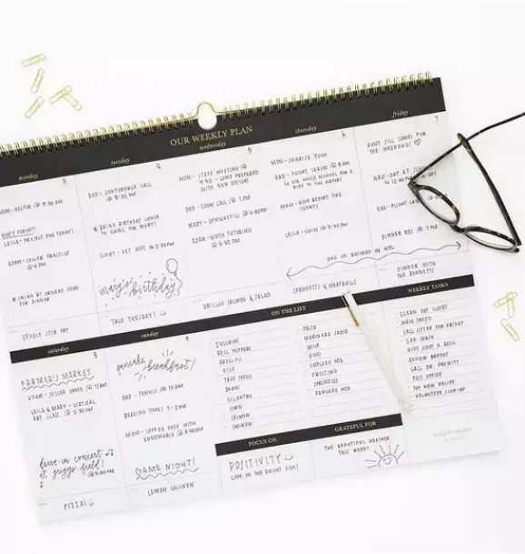 Janie and Jack Desk Accessories-The Family Planning Pad multi