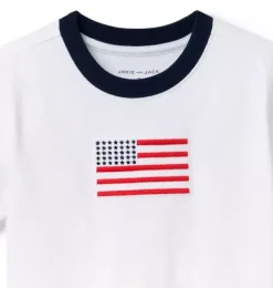Janie and Jack Tees-The Flag Tee white