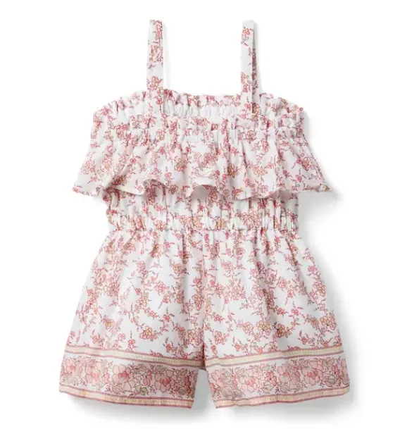 Janie and Jack Rompers & Jumpsuits-The Floral Fresco Romper white floral