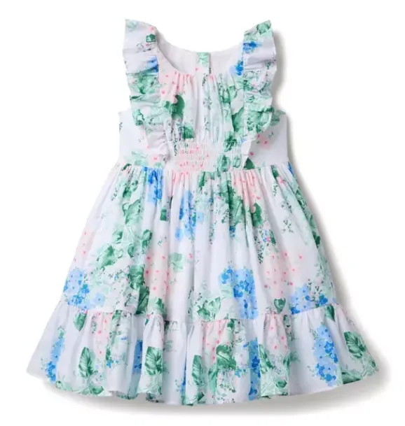 Janie and Jack Dresses-The Flower Show Dress white floral