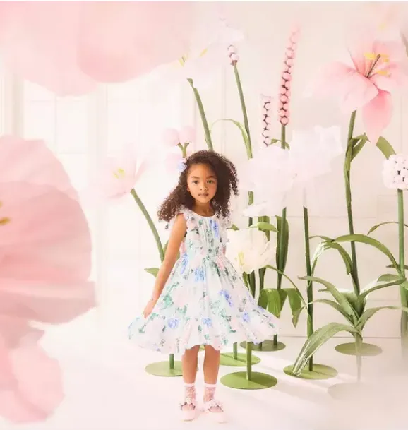 Janie and Jack Dresses-The Flower Show Dress white floral