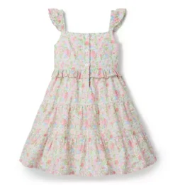 Janie and Jack Dresses-The Giselle Smocked Dress white ditsy floral