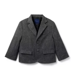 Janie and Jack Blazers & Vests|Suiting-The Herringbone Blazer grey heather herringbone