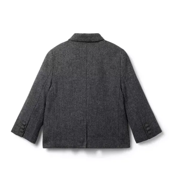 Janie and Jack Blazers & Vests|Suiting-The Herringbone Blazer grey heather herringbone