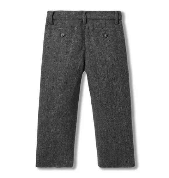 Janie and Jack Suiting|Pants-The Herringbone Pant grey heather herringbone