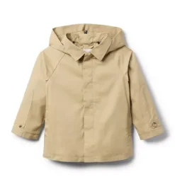Janie and Jack Jackets & Coats-The Hooded Trench Coat khaki