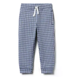 Janie and Jack Pants-The Houndstooth Jacquard Jogger merchant marine houndstooth