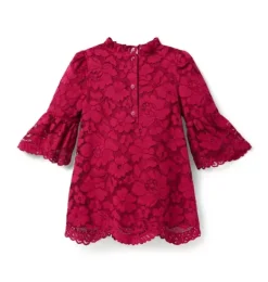 Janie and Jack Dresses-The Leading Lace Dress dark berry